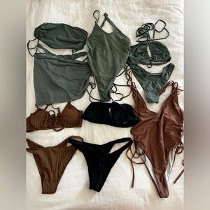 Set of 9 SHEIN bikinis + H&M flowy pants